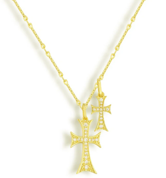 CloveLux™ Double Cross Necklace